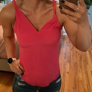 Banana Republic Silk Pink Twist Strap Blouse Tank Top 0